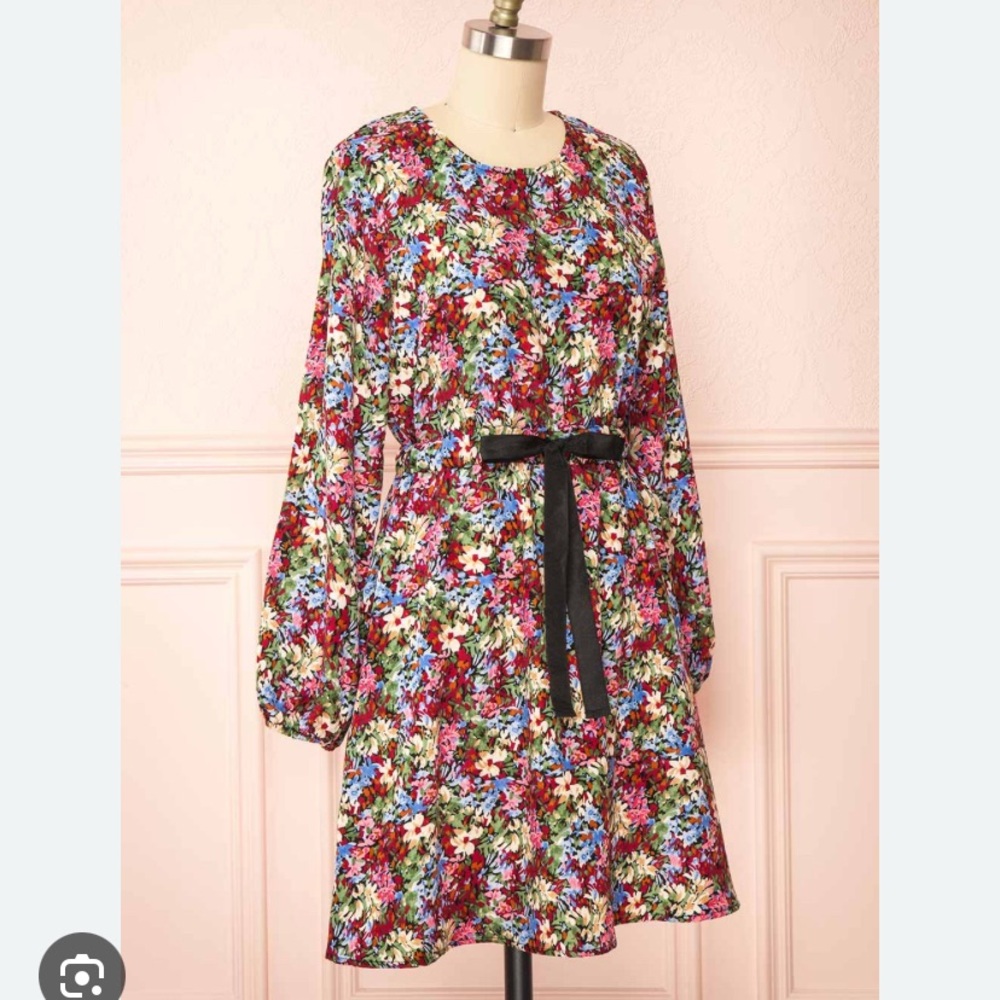 Molly Bracken Floral Long Sleeve Dress - Multicolor